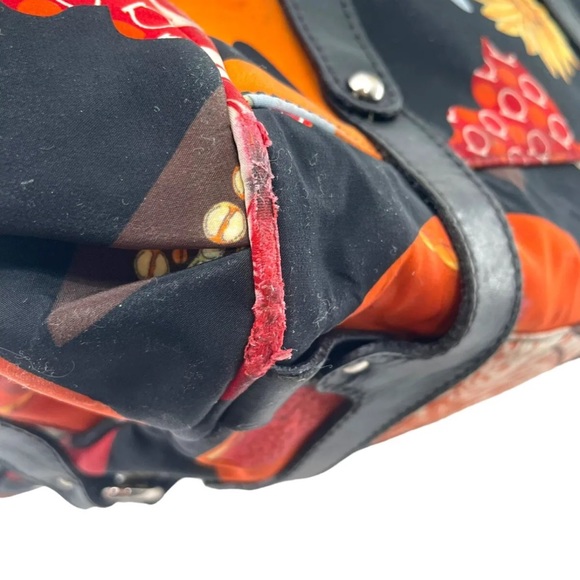 Salvatore Ferragamo Leopard Multicolor Nylon Leather Handbag Tote Bagmissing - Picture 11 of 16